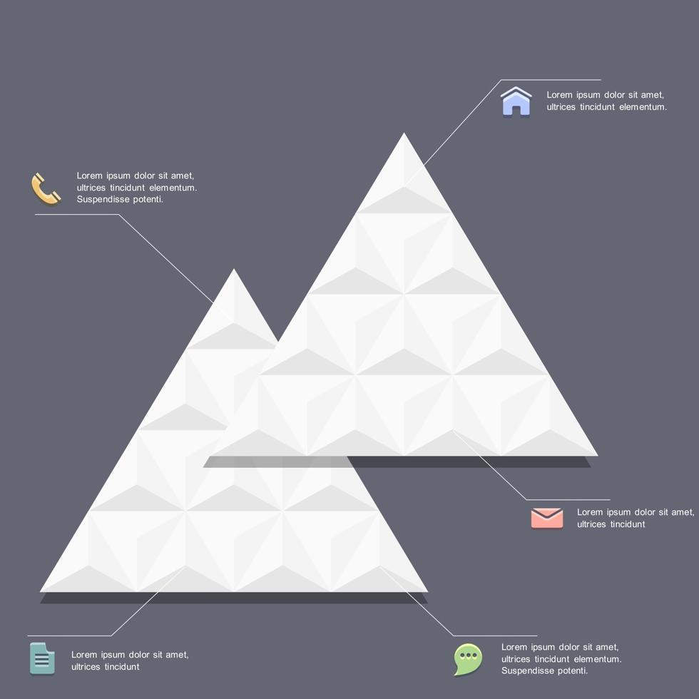 Plantilla de diseño creativo 3d para infografías. vector