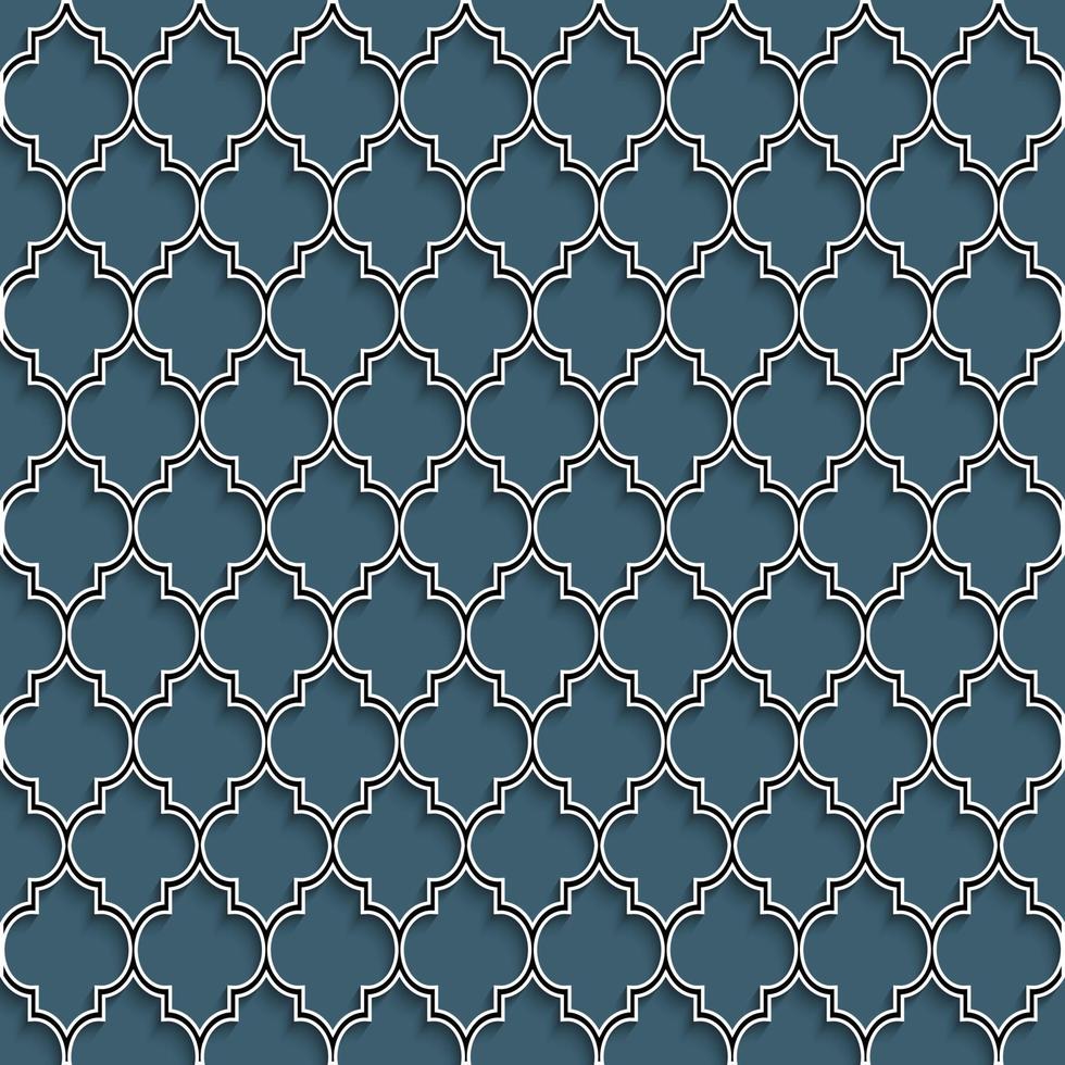 3d seamless pattern in islamic style vector