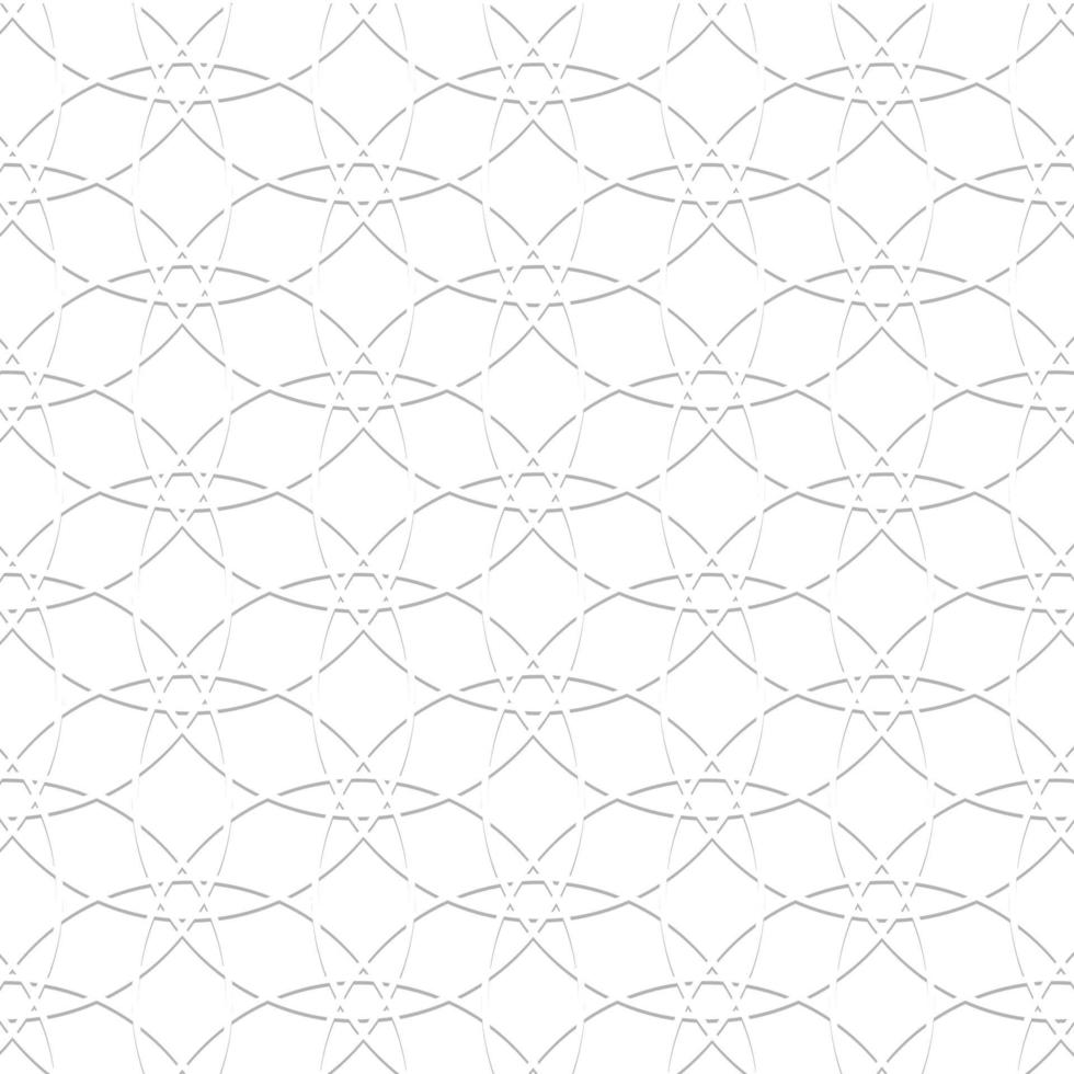 3d white pattern in arabic style vector
