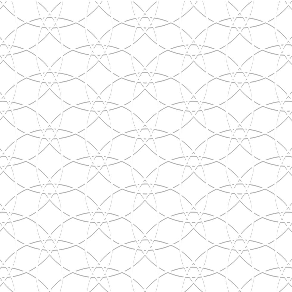 3d white pattern in arabic style vector