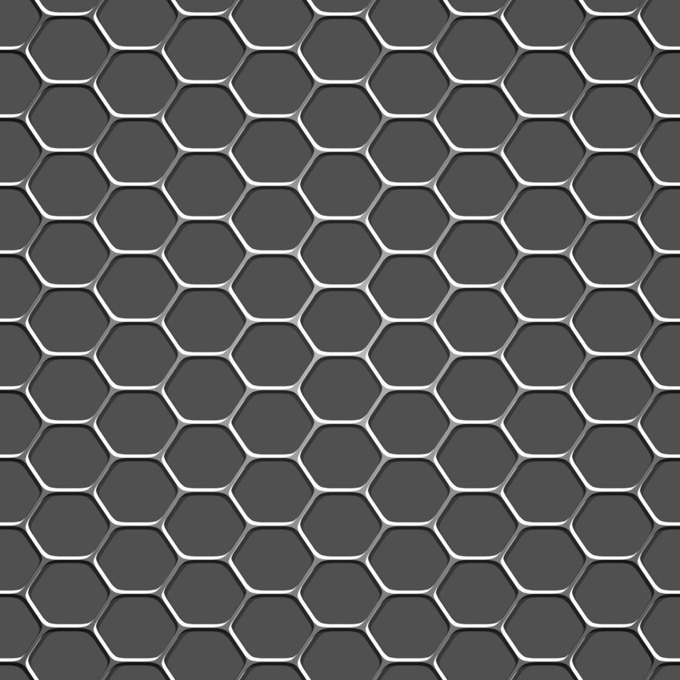 3d monochromatic honeycomb pattern background vector