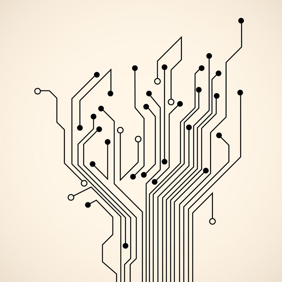 árbol de circuito abstracto vector