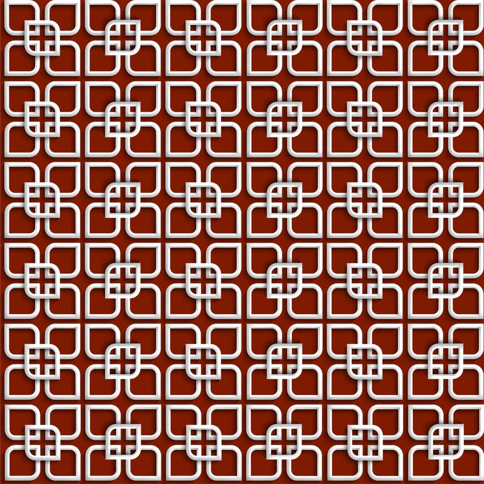 3d white pattern in islamic style vector