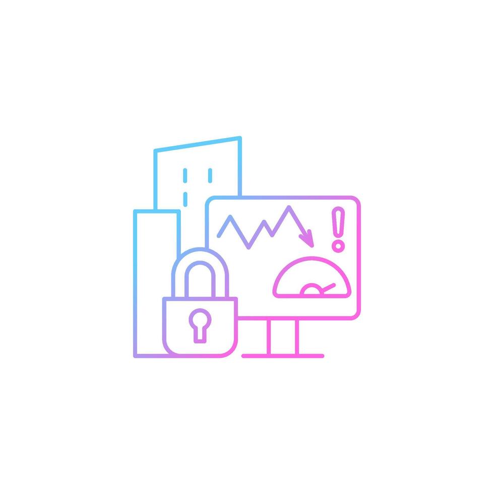 Company risk scoring privacy gradient linear vector icon