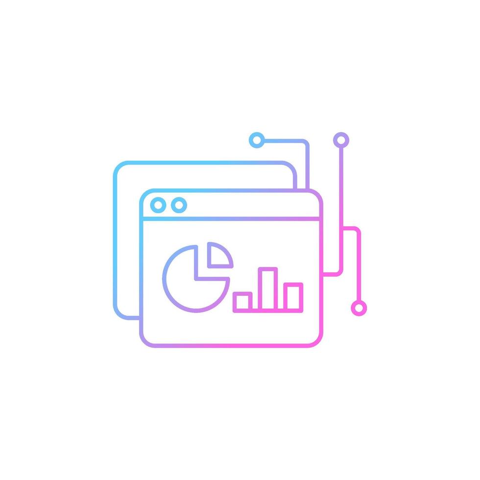 Data intelligence platform gradient linear vector icon