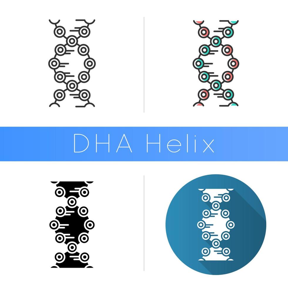 DNA strands icon vector