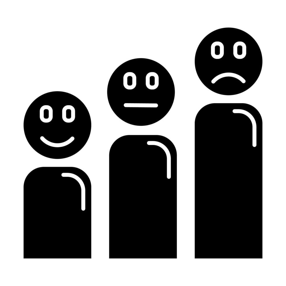 Satisfaction level glyph icon vector