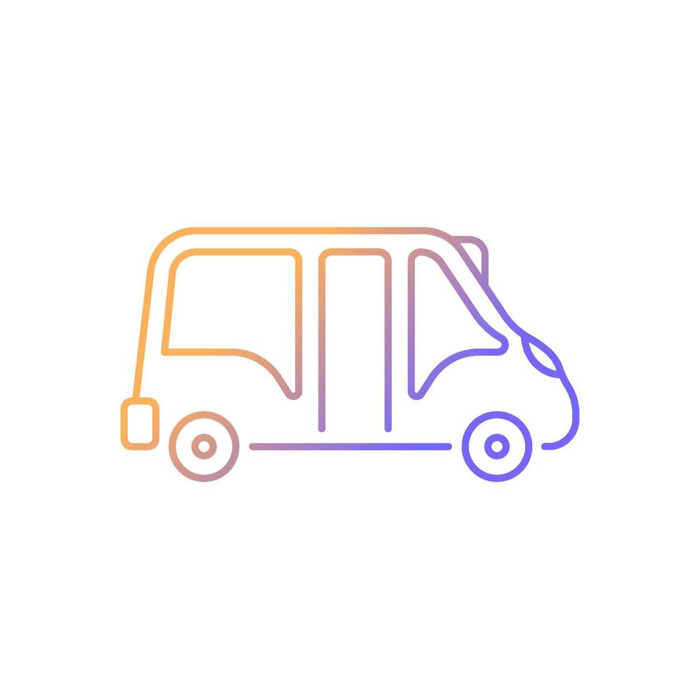 Minibus gradient linear vector icon