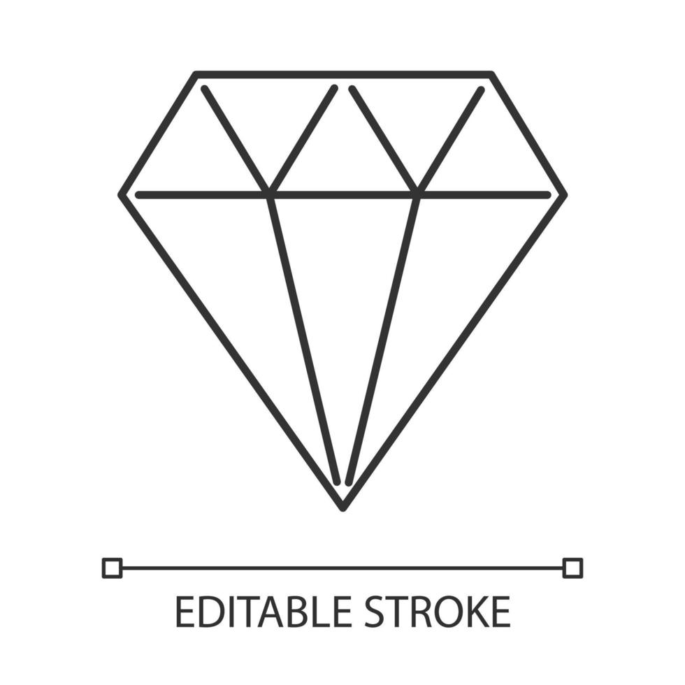 Diamond linear icon vector