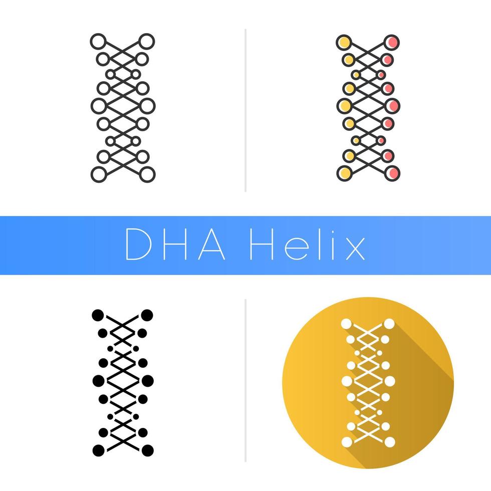 DNA double helix icon vector