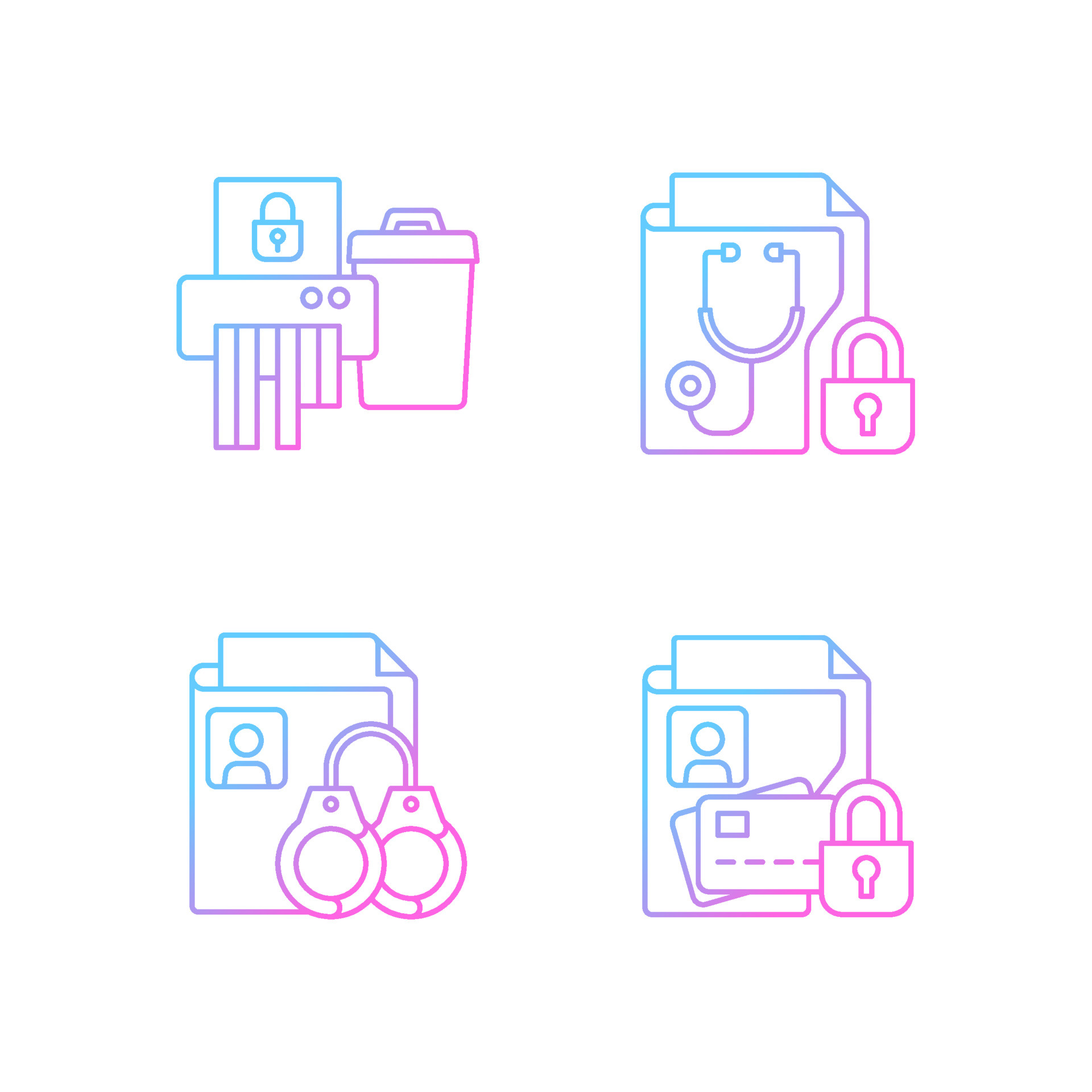 Information Sensitivity Gradient Linear Vector Icons Set 3685930 Vector Information Sensitivity Gradient Linear Vector Icons Set 3685930 Vector