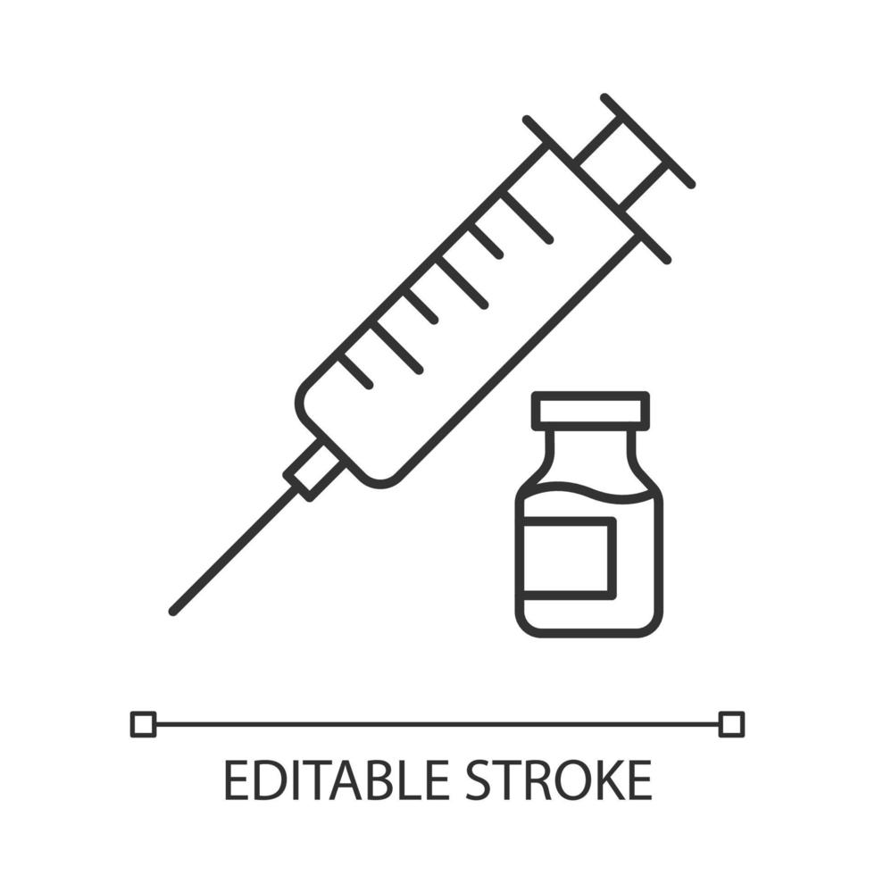 Vaccination linear icon vector