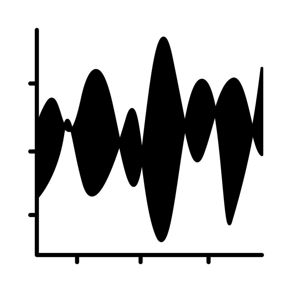 Stream graph glyph icon vector