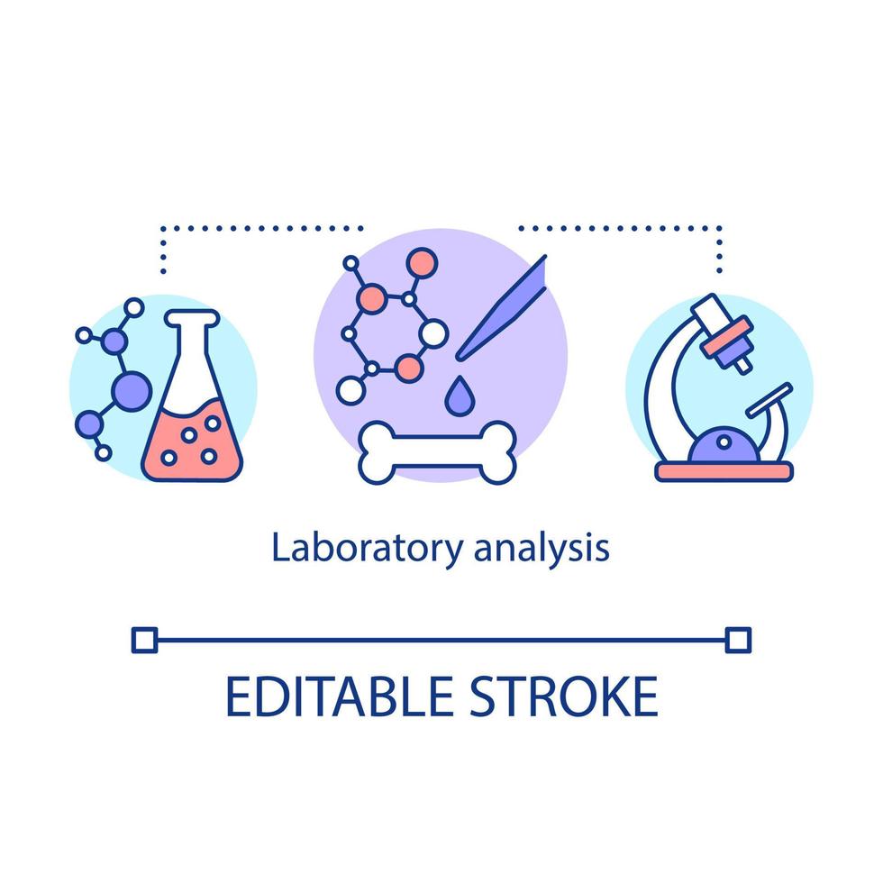 Laboratory analysis concept icon vector