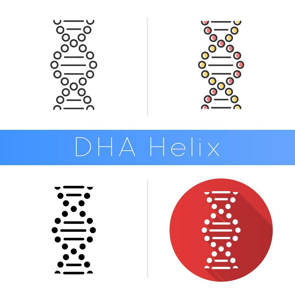 DNA spiral icon vector