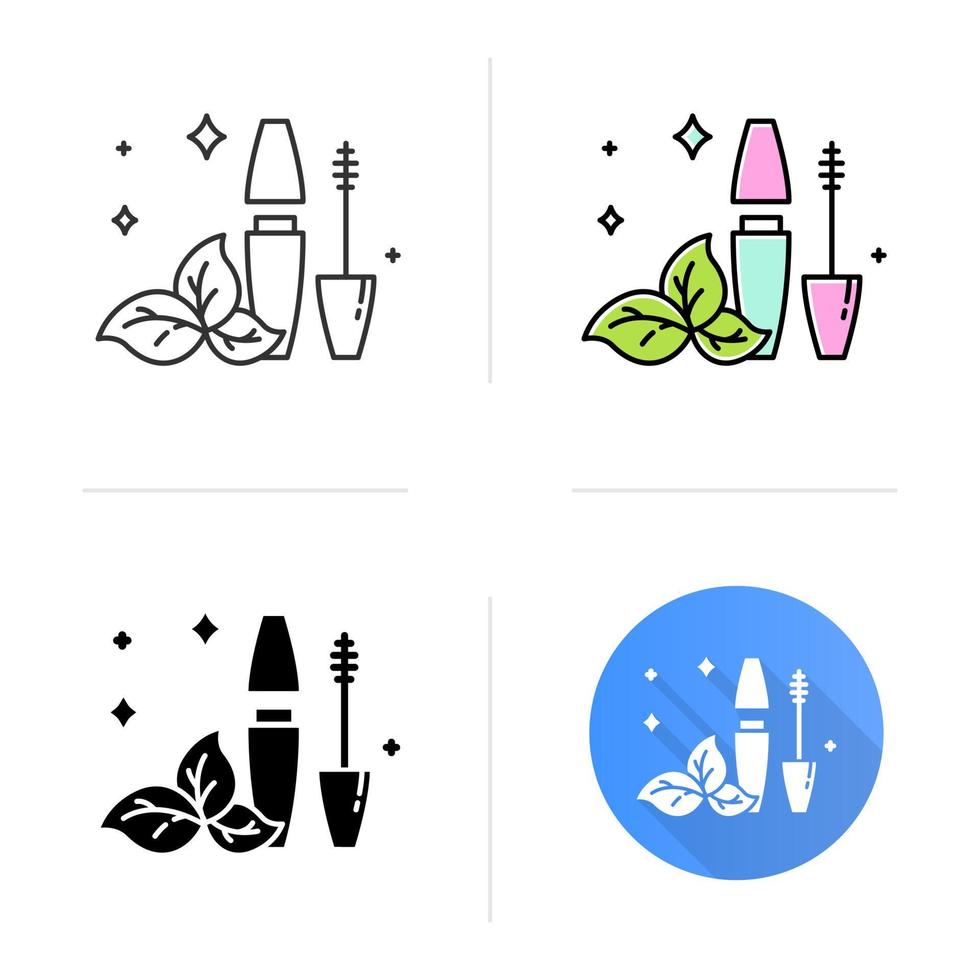 Natural mascara tube icon vector