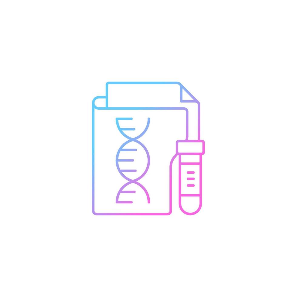 Genetic information privacy gradient linear vector icon