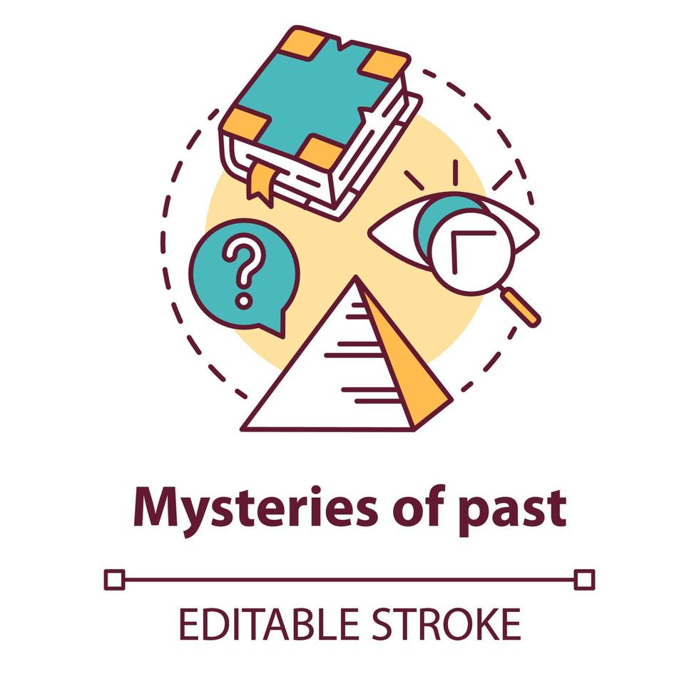 Mysteries of past concept icon vector