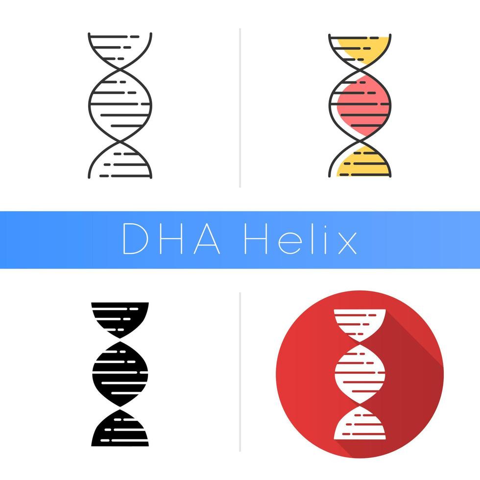 DNA double helix icon vector