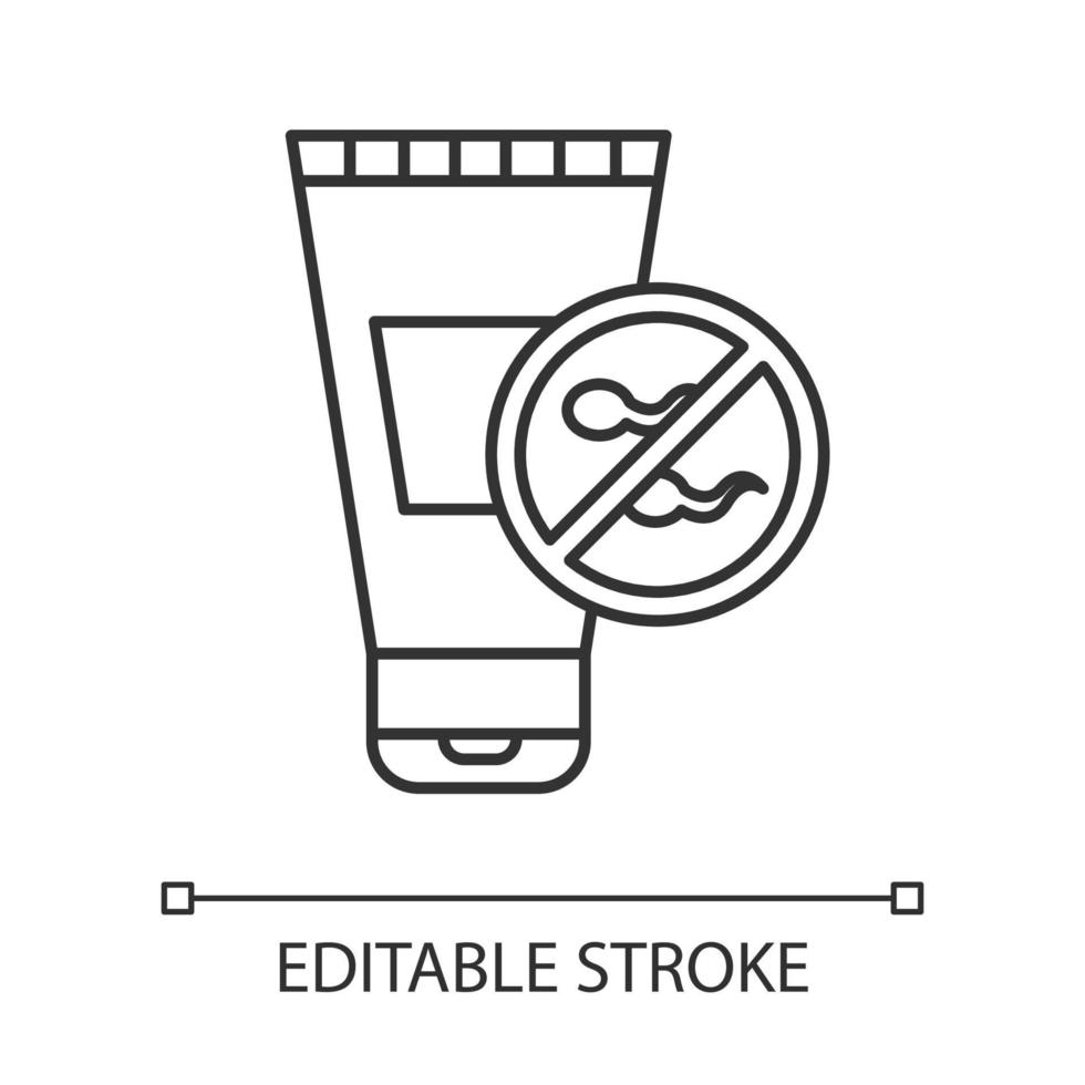 Spermicide linear icon vector