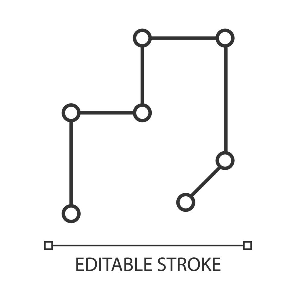 icono lineal de líneas conectadas vector