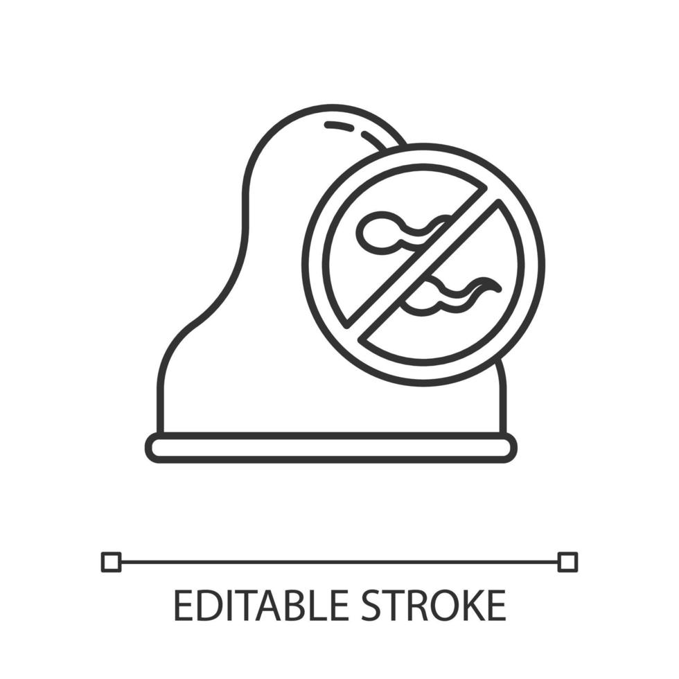 Cervical cap linear icon vector