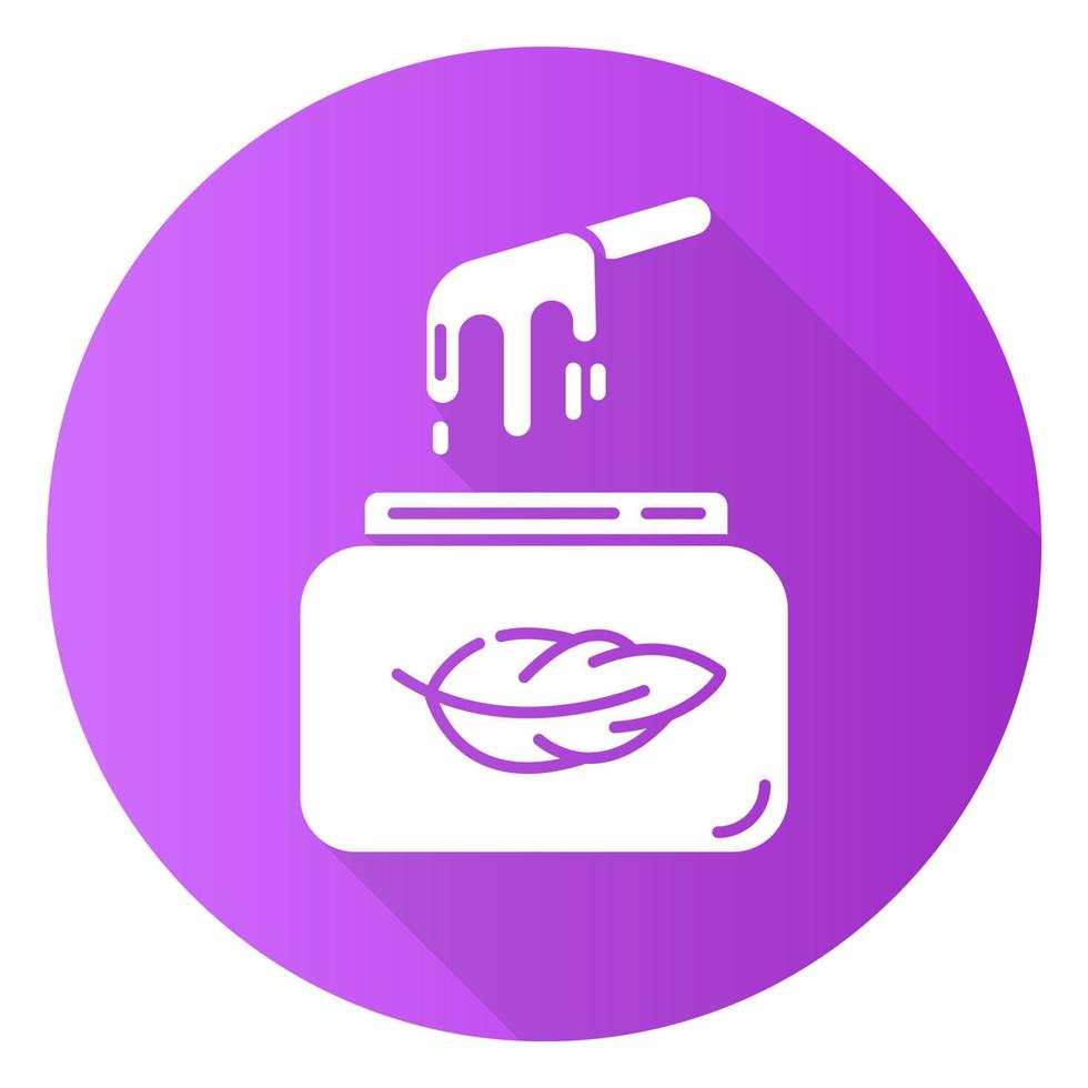 Soft waxing purple flat design long shadow glyph icon vector