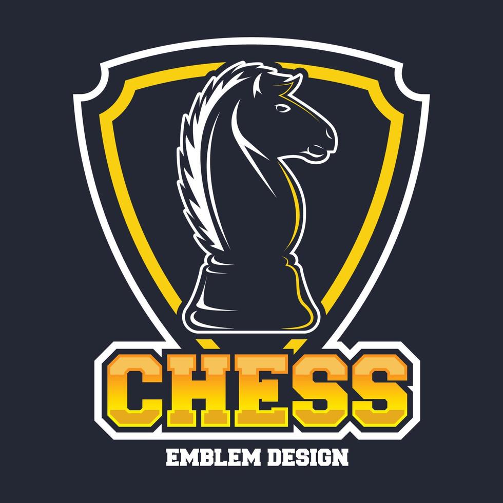 Chess logo template vector