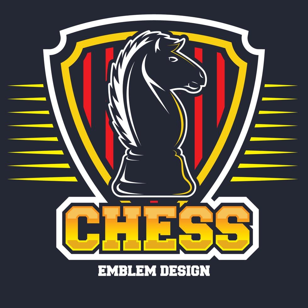 Chess logo template vector