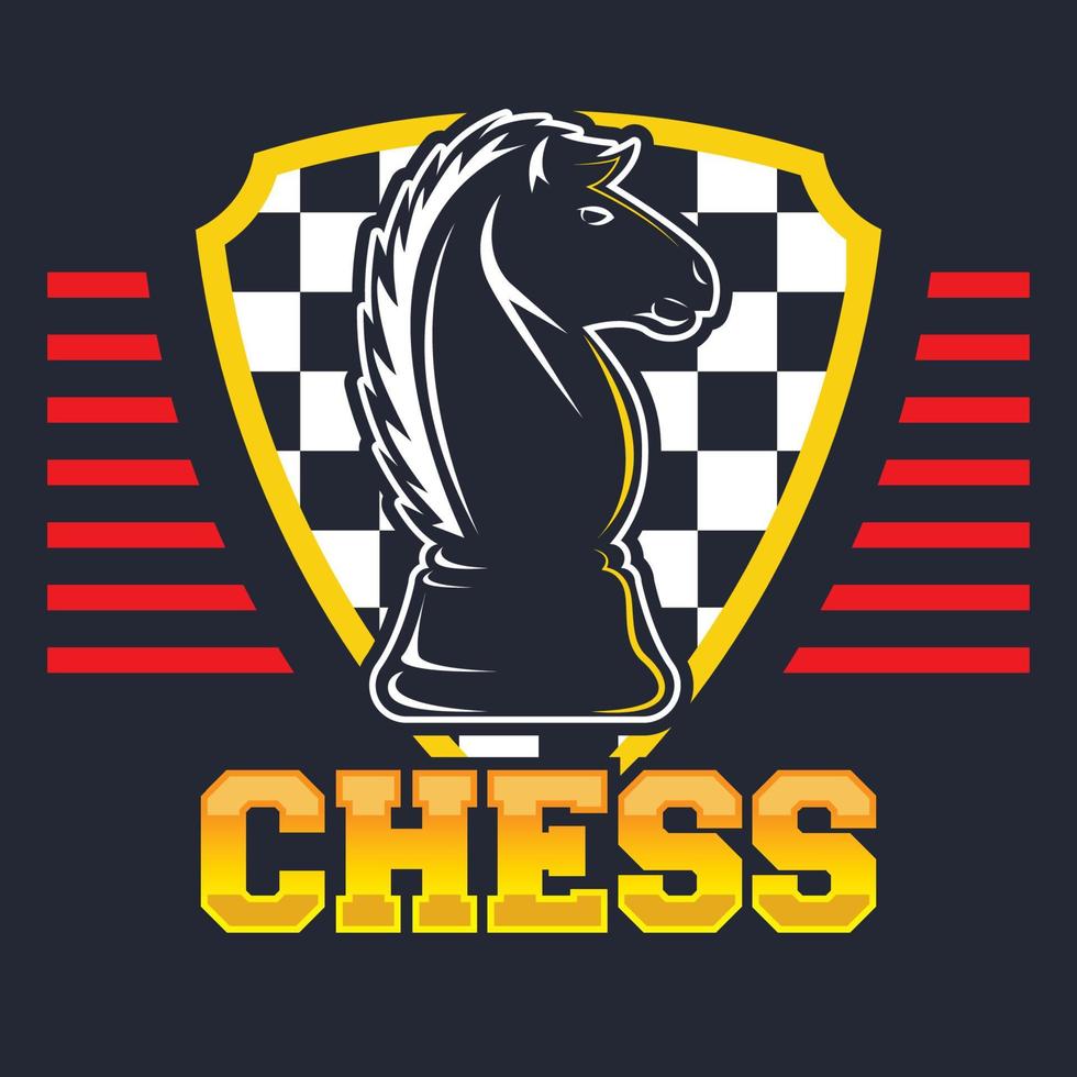 Chess logo template vector