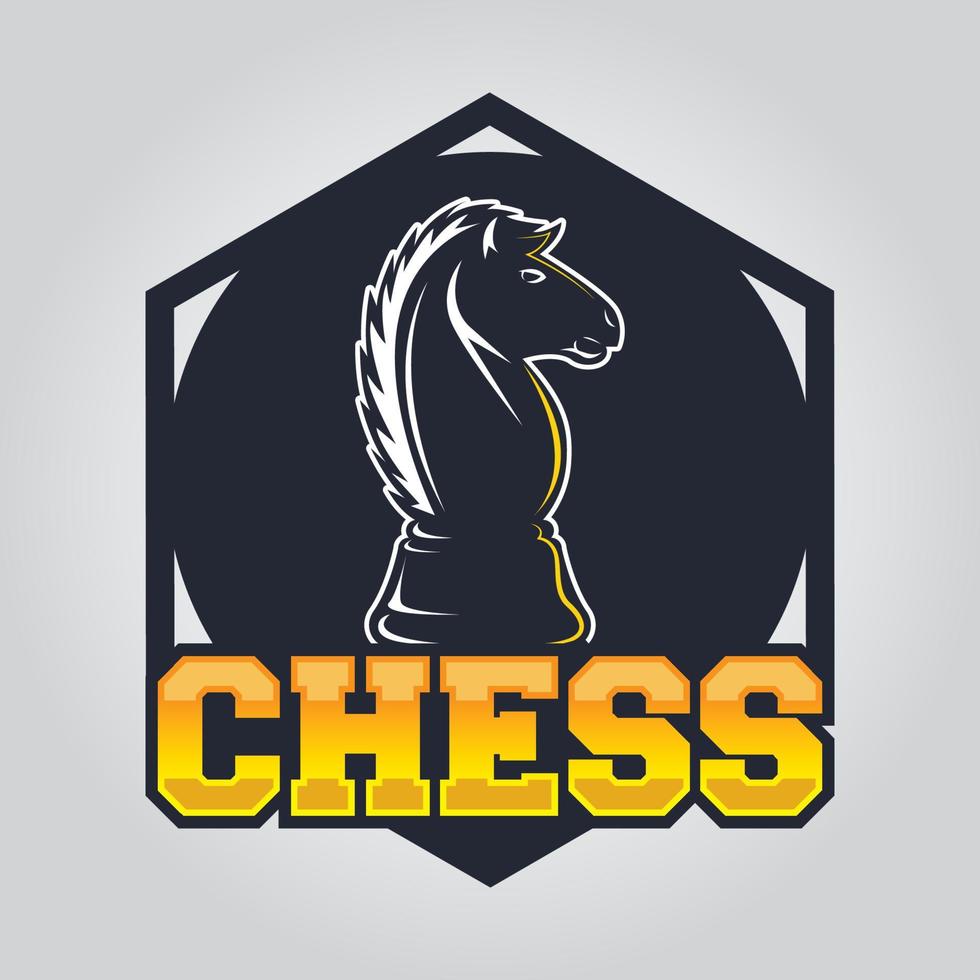 Chess logo template vector