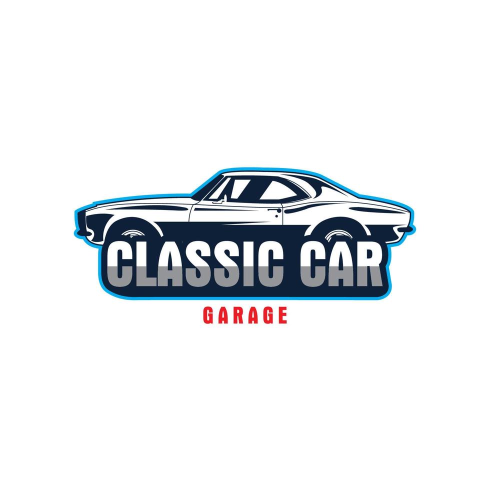 Classic muscle car vector labels