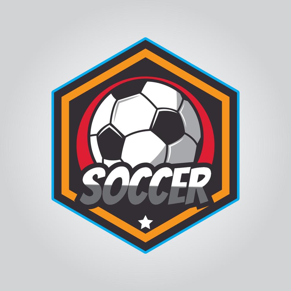 logo de futbol, logo americano, logo clasico vector