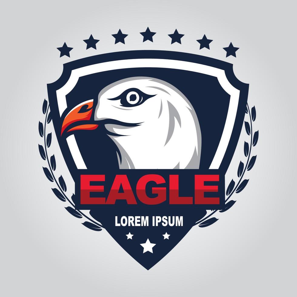 American head eagle logo vector