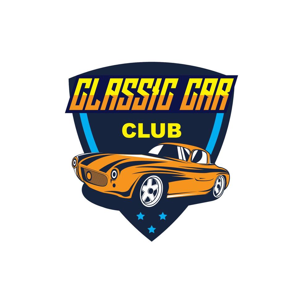 Classic muscle car vector labels