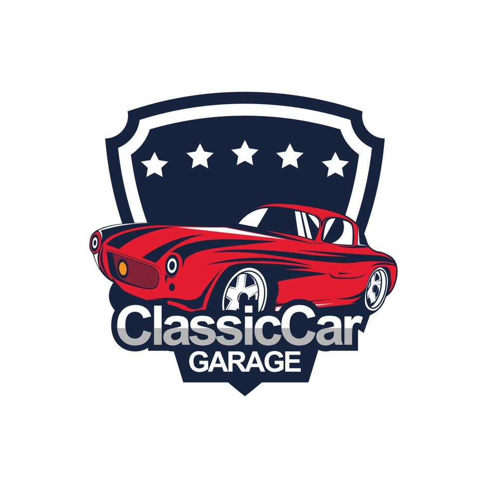 Classic muscle car vector labels