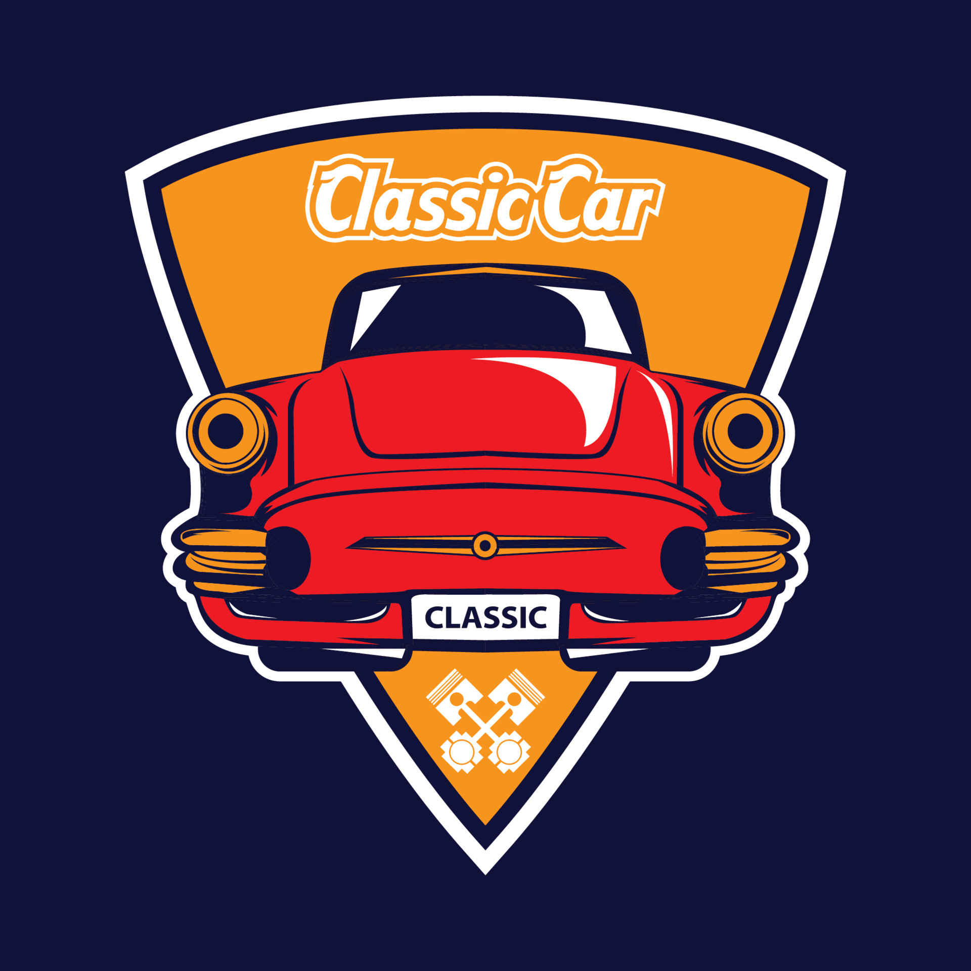 Classic muscle car vector labels 3686584 Vector Art at Vecteezy