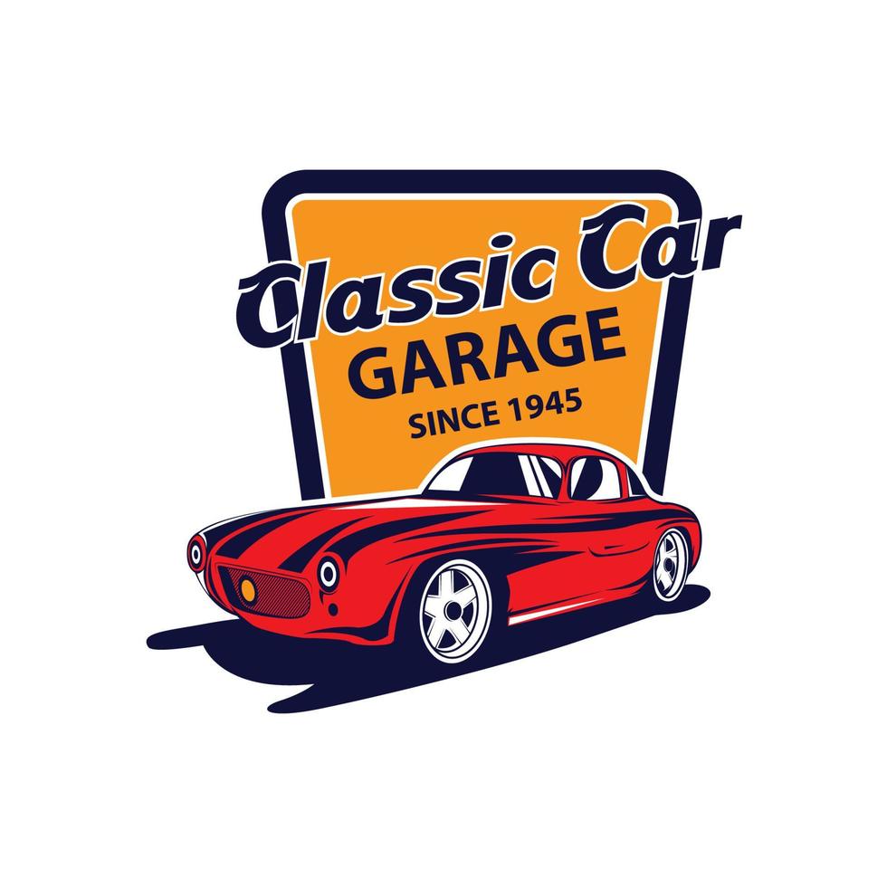 Classic muscle car vector labels