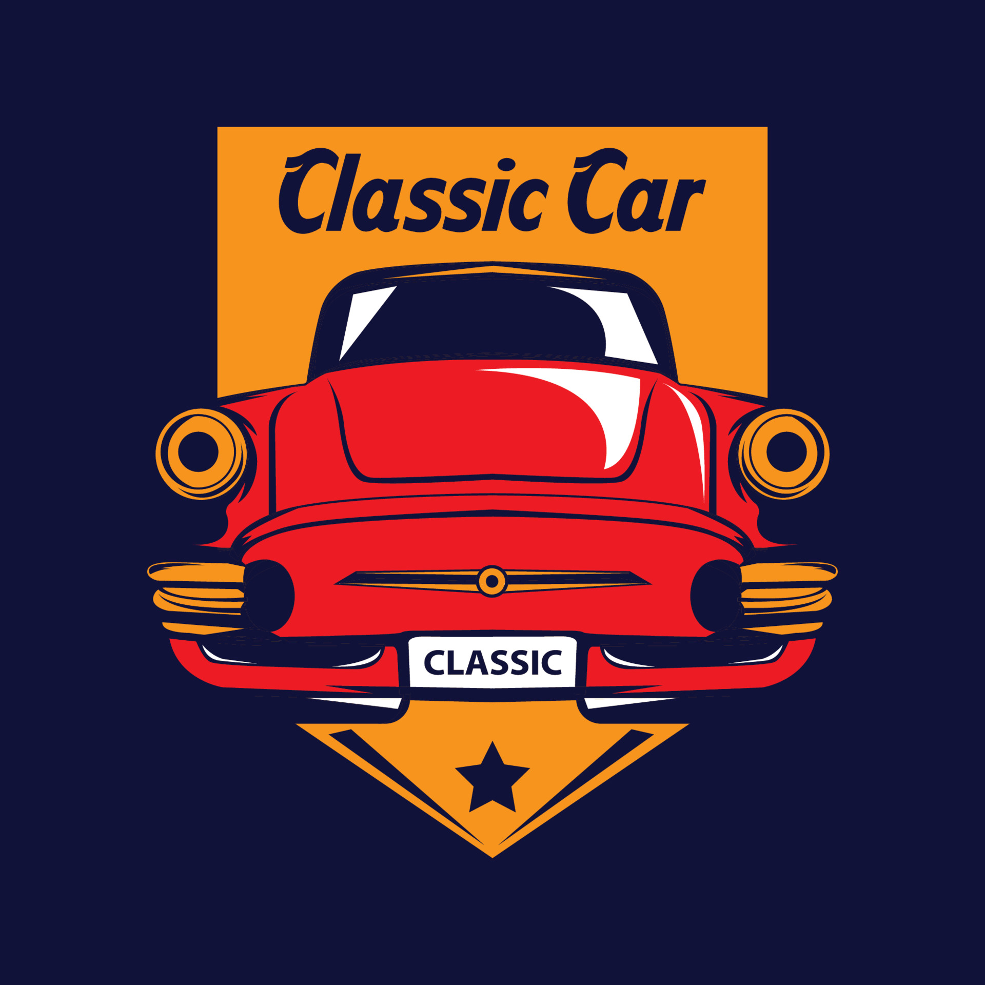 Classic muscle car vector labels 3686586 Vector Art at Vecteezy