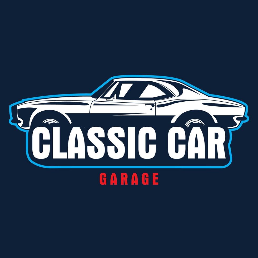 Classic muscle car vector labels