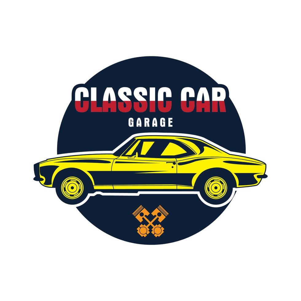 Classic muscle car vector labels