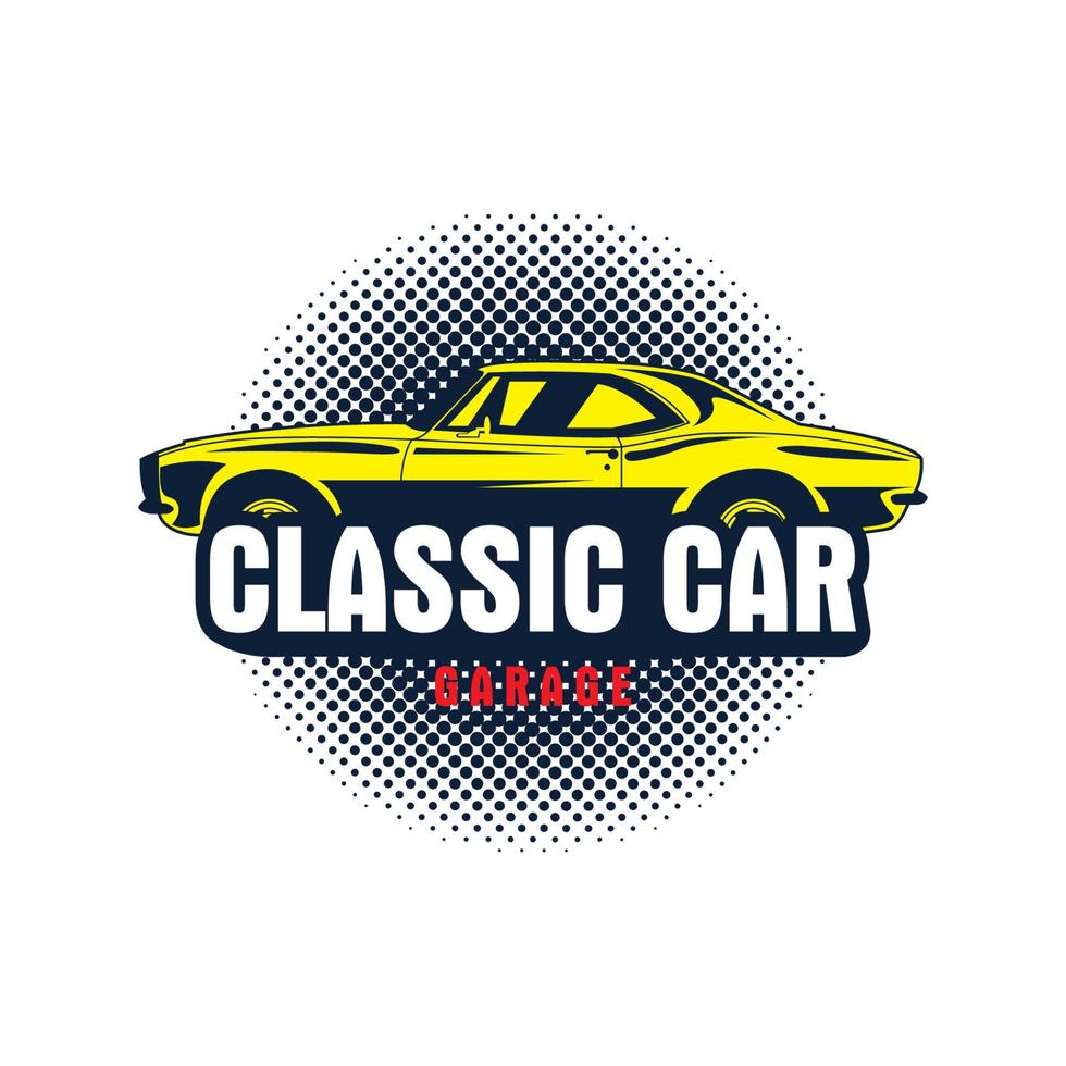 Classic muscle car vector labels