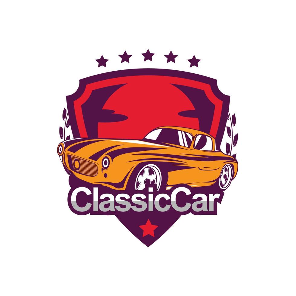 Classic muscle car vector labels