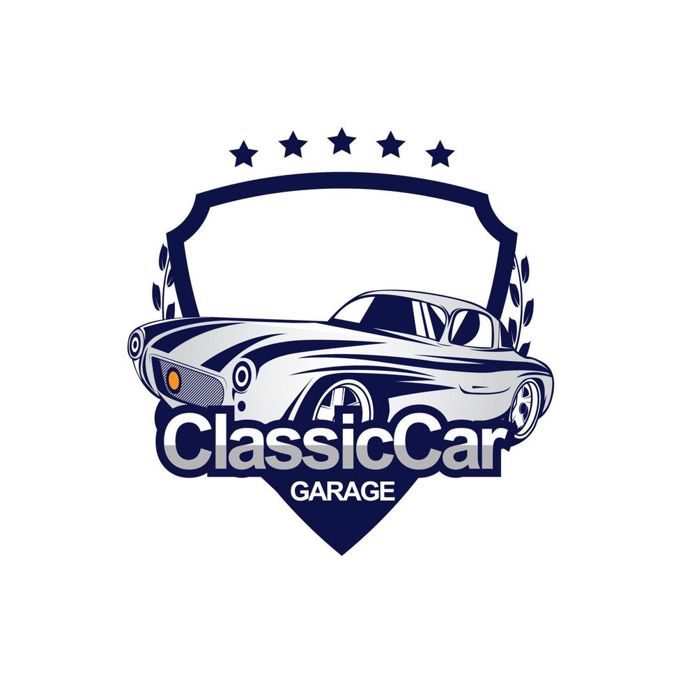 Classic muscle car vector labels