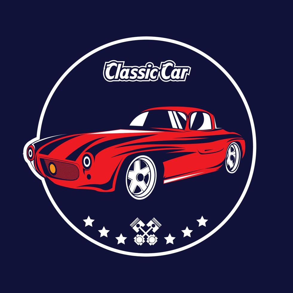 Classic muscle car vector labels