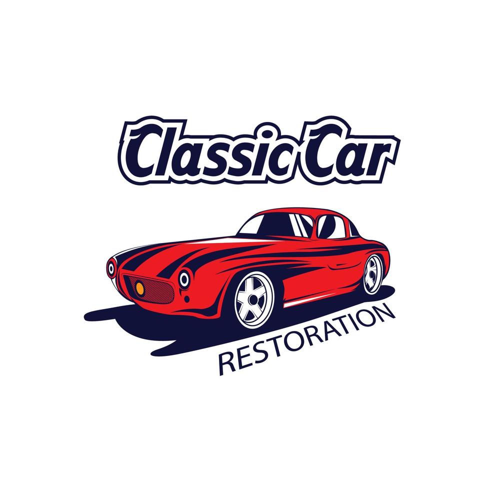 Classic muscle car vector labels