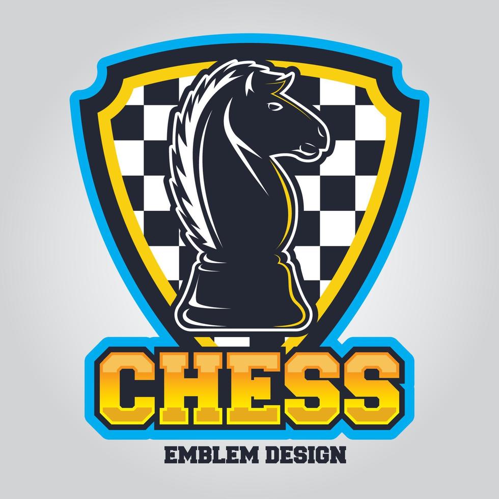 Chess logo template vector