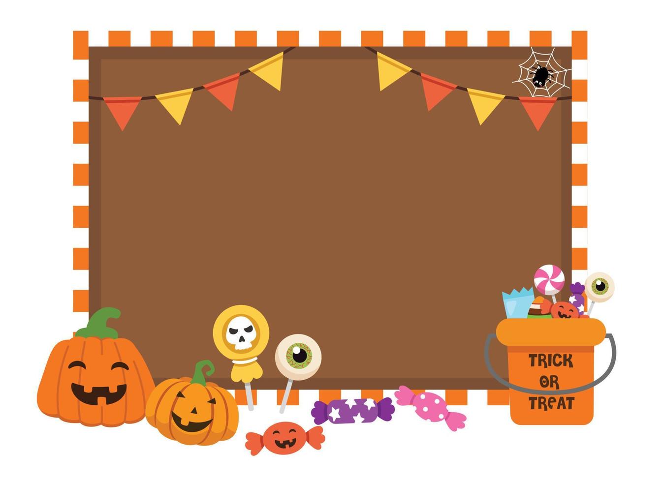 Halloween holiday concept. chock board halloween illustration vector