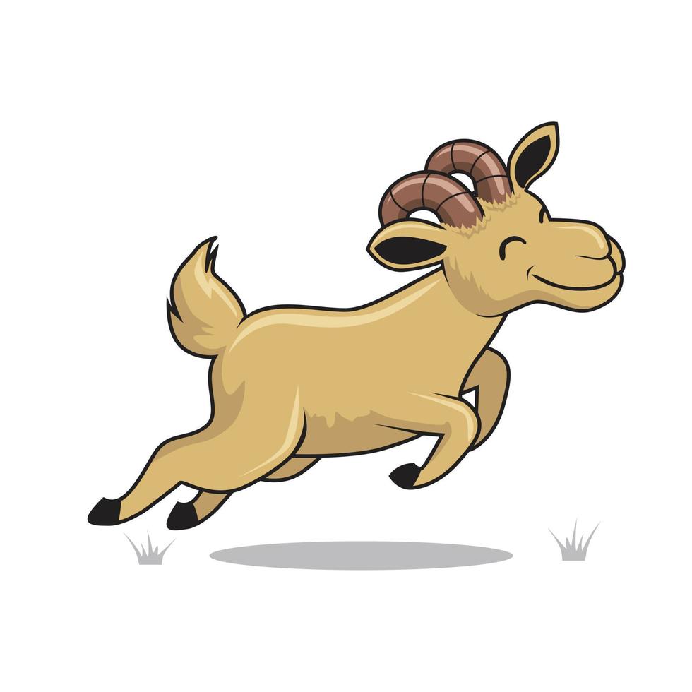 vector de ilustraciones de dibujos animados de cabra