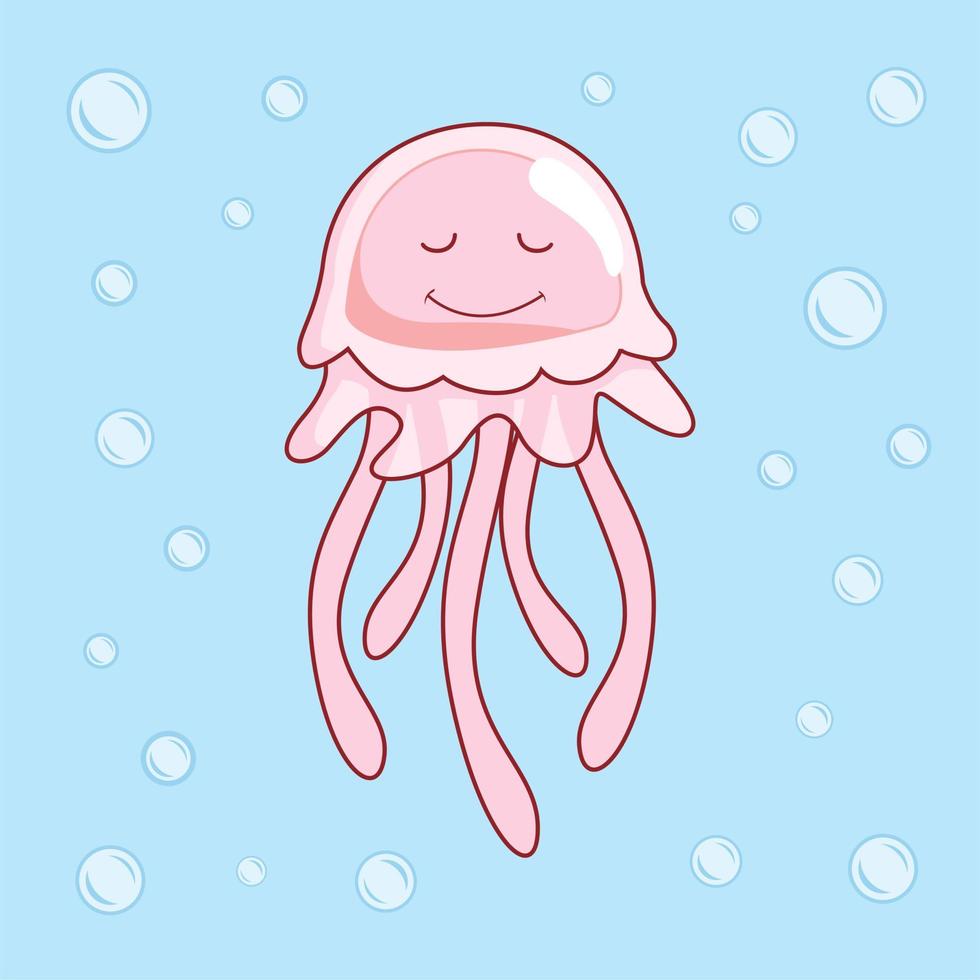 Jellyfish Cute Illustrations Cartoon vector